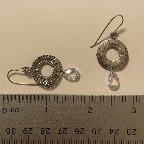 Silpada Cubic Zirconia and Sterling Silver Earrings W1520 - Picture 15 of 15